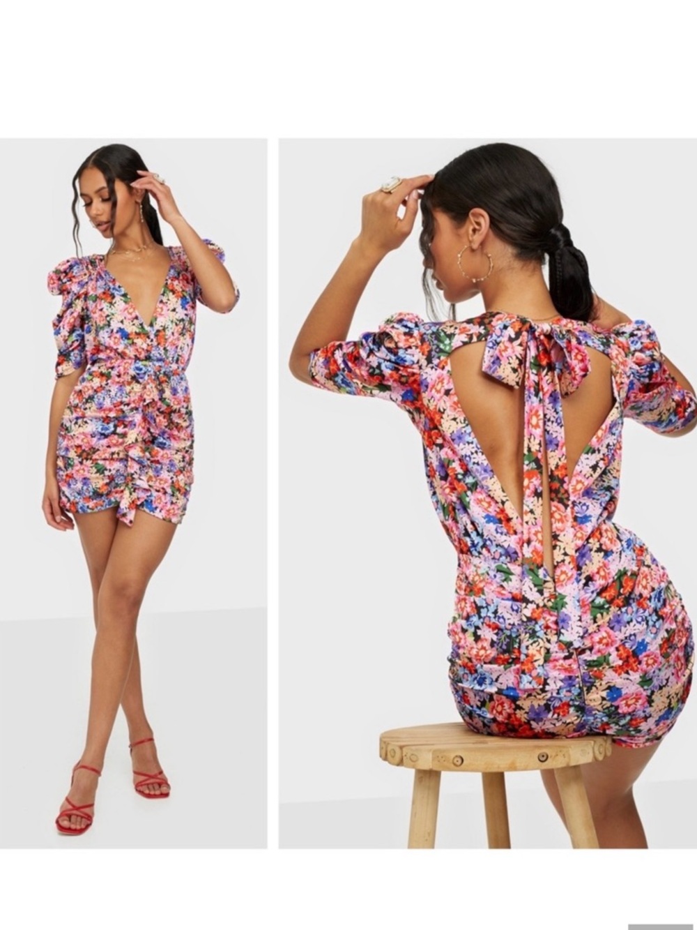 FOR LOVE & LEMONS Bouquet Mini Dress in Colbalt Size XS REVOLVE